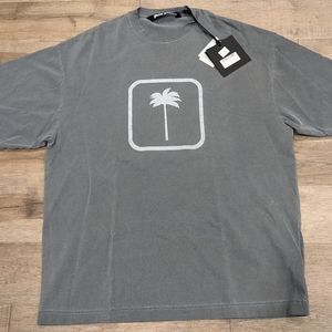 Men's Palm Angels Tonal Palm T-Shirt Faded Black